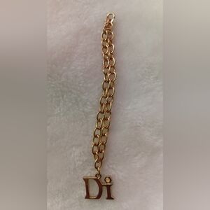 Gold Chain Bracelet with Initial Charm
